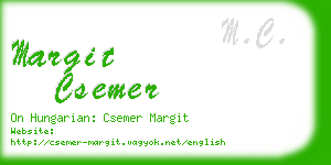 margit csemer business card